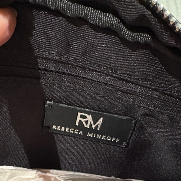 Rebecca Minkoff Black Quilted Crossbody with Silver Chain - Picture 4 of 5